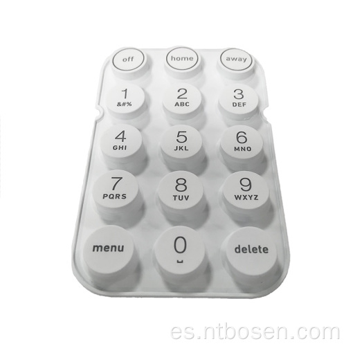 Botones de silicona conductores personalizados del teclado de control remoto multimedia